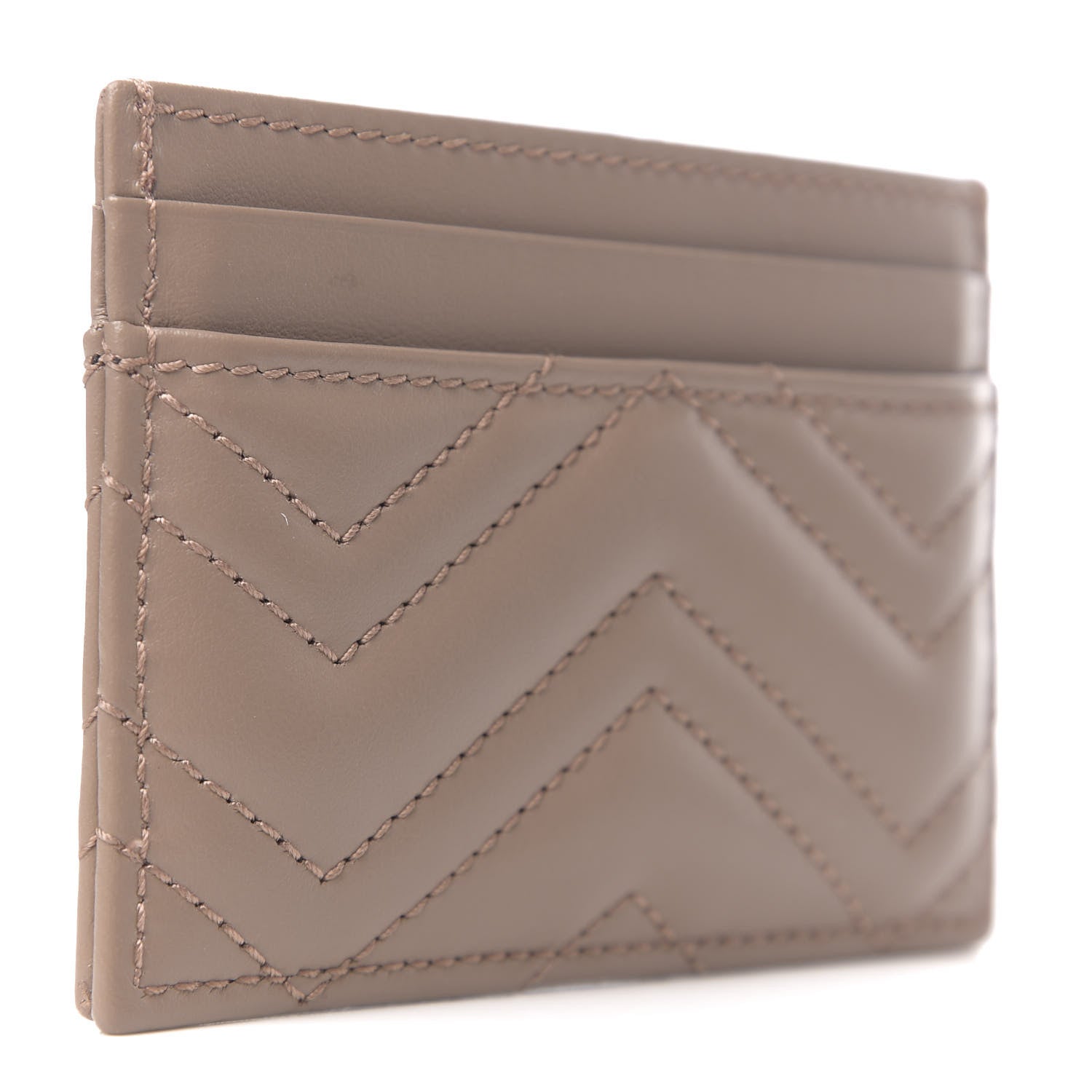Gucci Calfskin Matelasse GG Marmont Card Holder Porcelain Rose 2 of 6