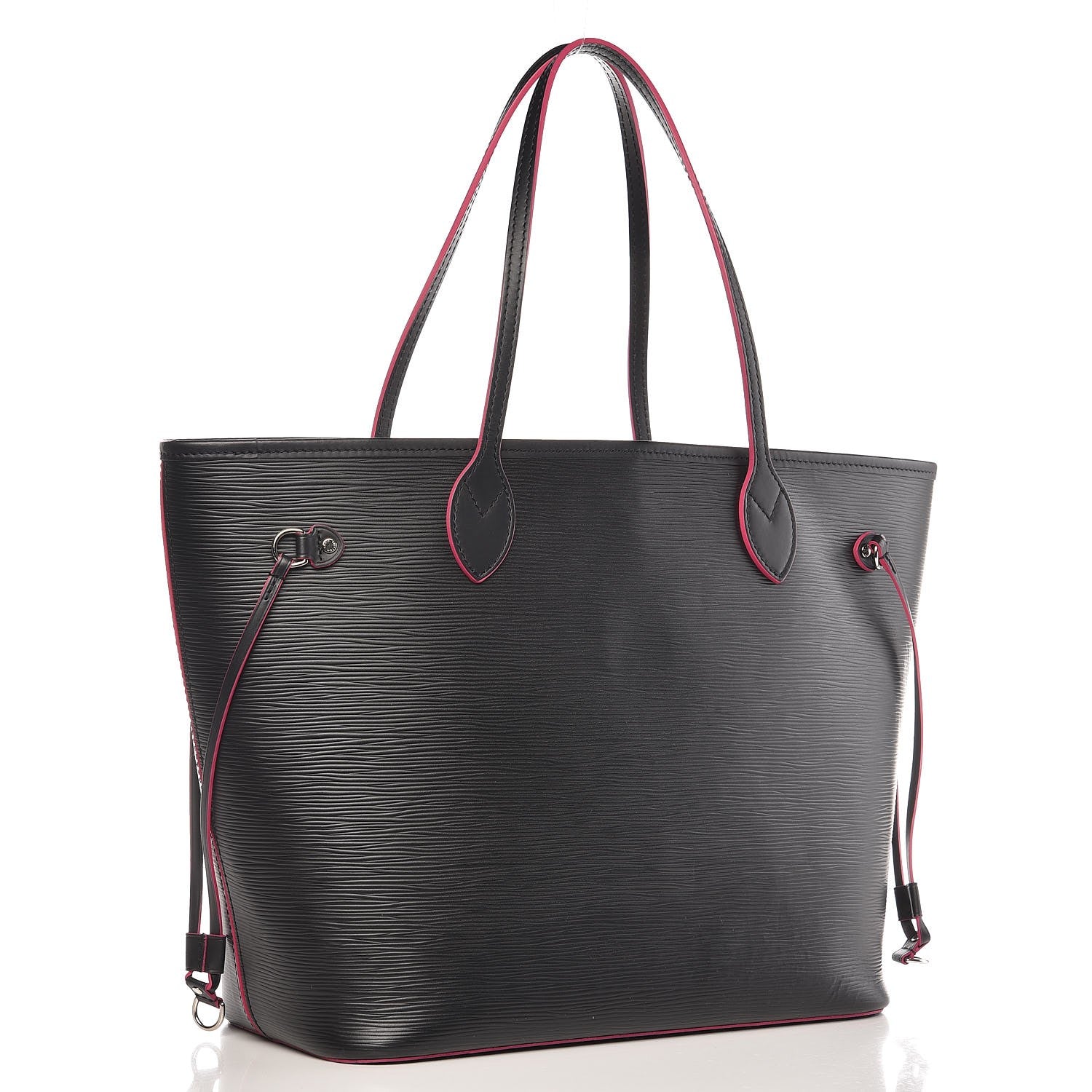 Louis Vuitton Epi Neverfull MM Black Hot Pink 4 of 11