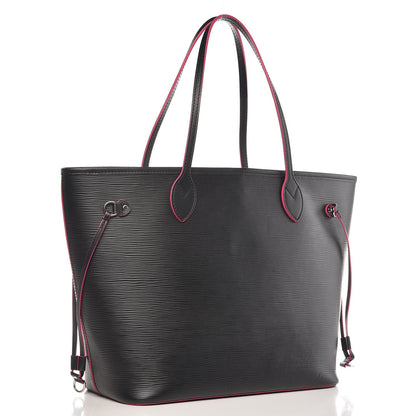 Louis Vuitton Epi Neverfull MM Black Hot Pink 4 of 11