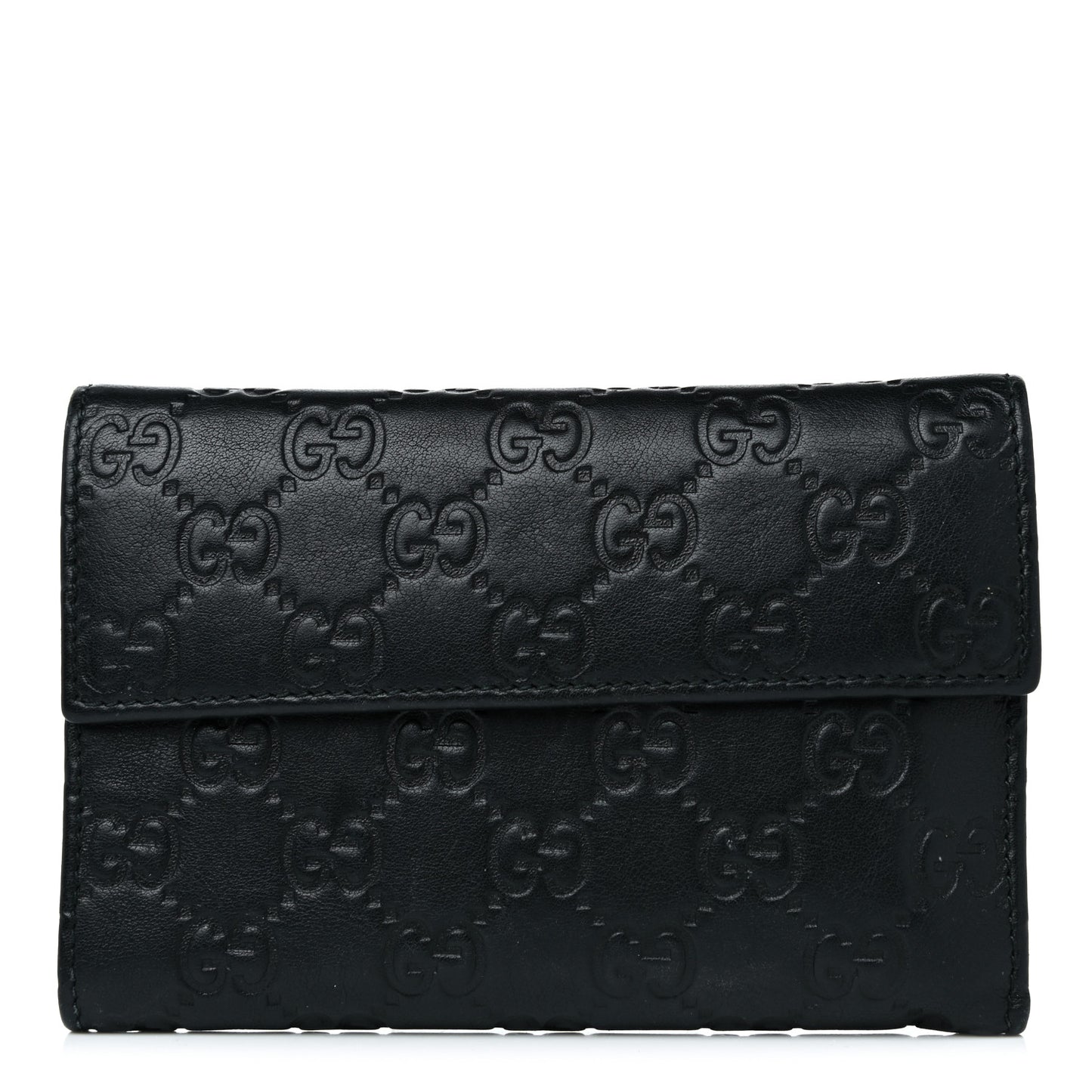 Guccissima Continental Flap Wallet Black