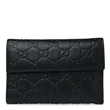 Gucci Guccissima Continental Flap Wallet Black 1 of 11
