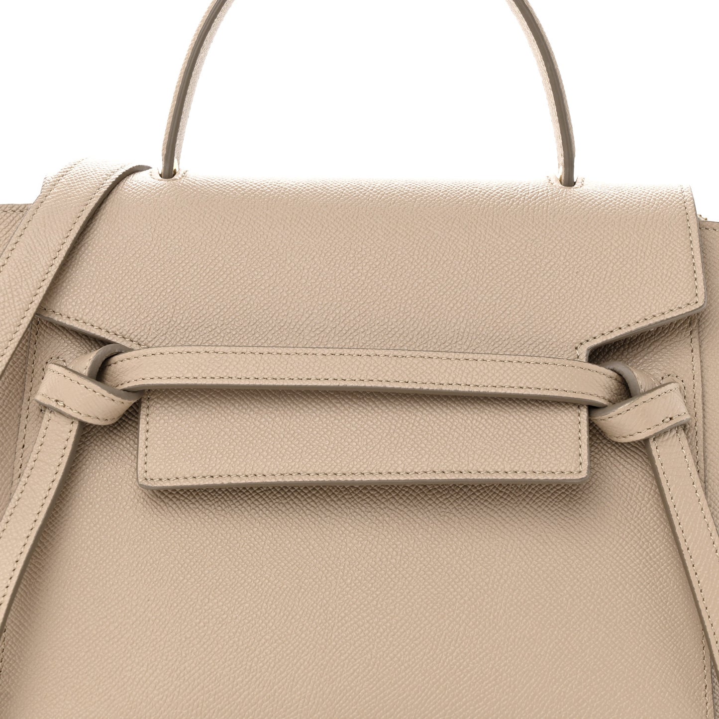 Grained Calfskin Micro Belt Bag Light Taupe