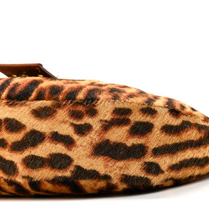 Christian Dior Pony Hair Leopard Print Street Chic Hobo 10 of 13