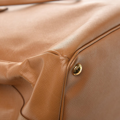 Prada Saffiano Large Galleria Double Zip Tote Caramel 11 of 12