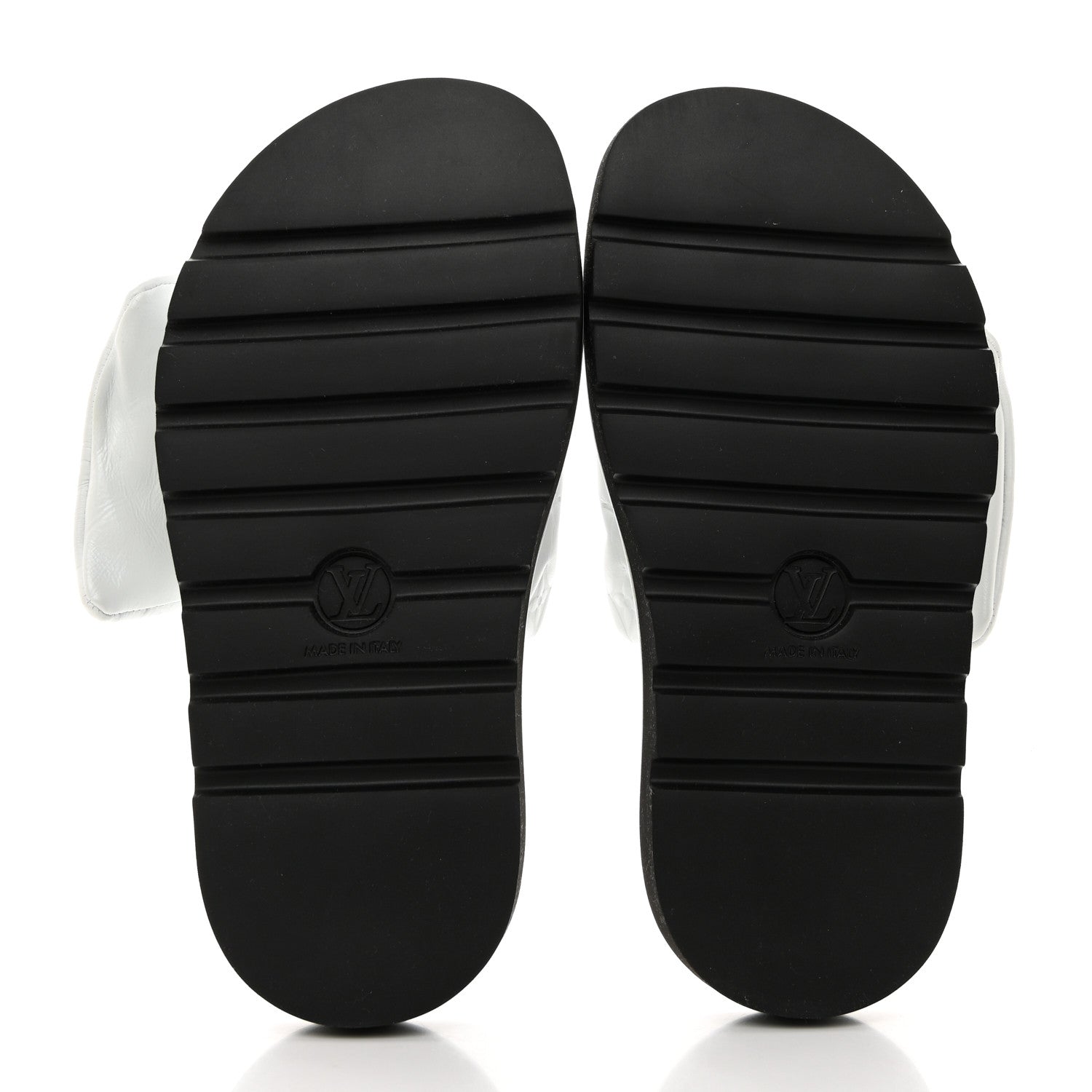 Louis Vuitton Lambskin Embossed Monogram Pool Pillow Flat Comfort Mule 37 White 5 of 9