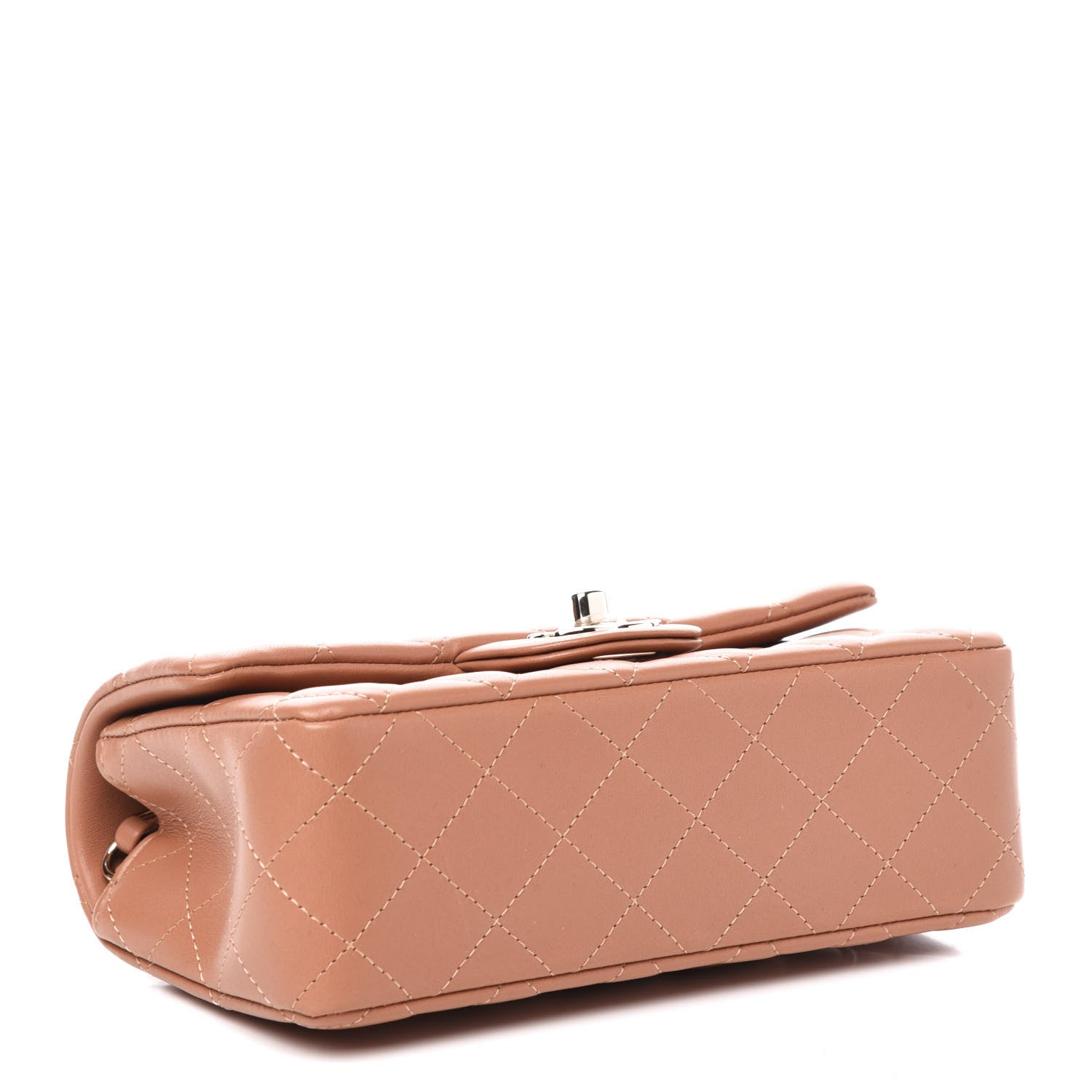 Chanel Lambskin Quilted Mini Rectangular Flap Brown 4 of 10