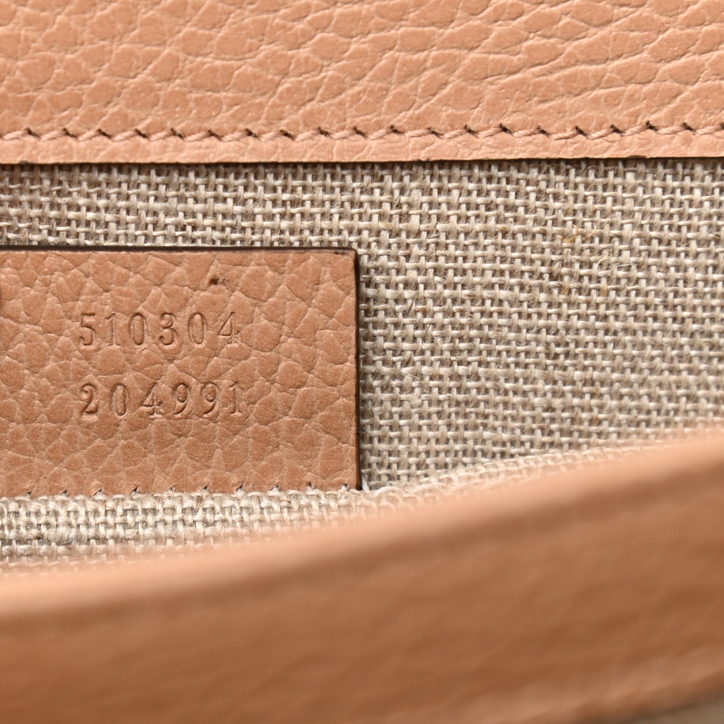 Dollar Calfskin Small Interlocking G Shoulder Bag Camelia