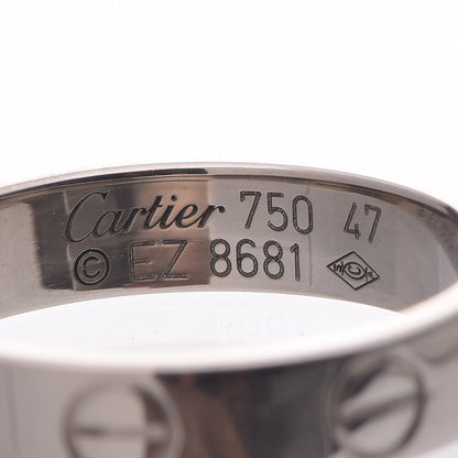 Cartier 18K White Gold 3.5mm LOVE Wedding Band Ring 47 4 5 of 6