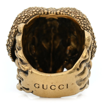 Gucci Metal Aries Ring M Aged Gold 3 of 6