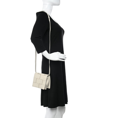 Bottega Veneta Lambskin Maxi Intrecciato Mini Cassette Crossbody Bag Plaster 2 of 9