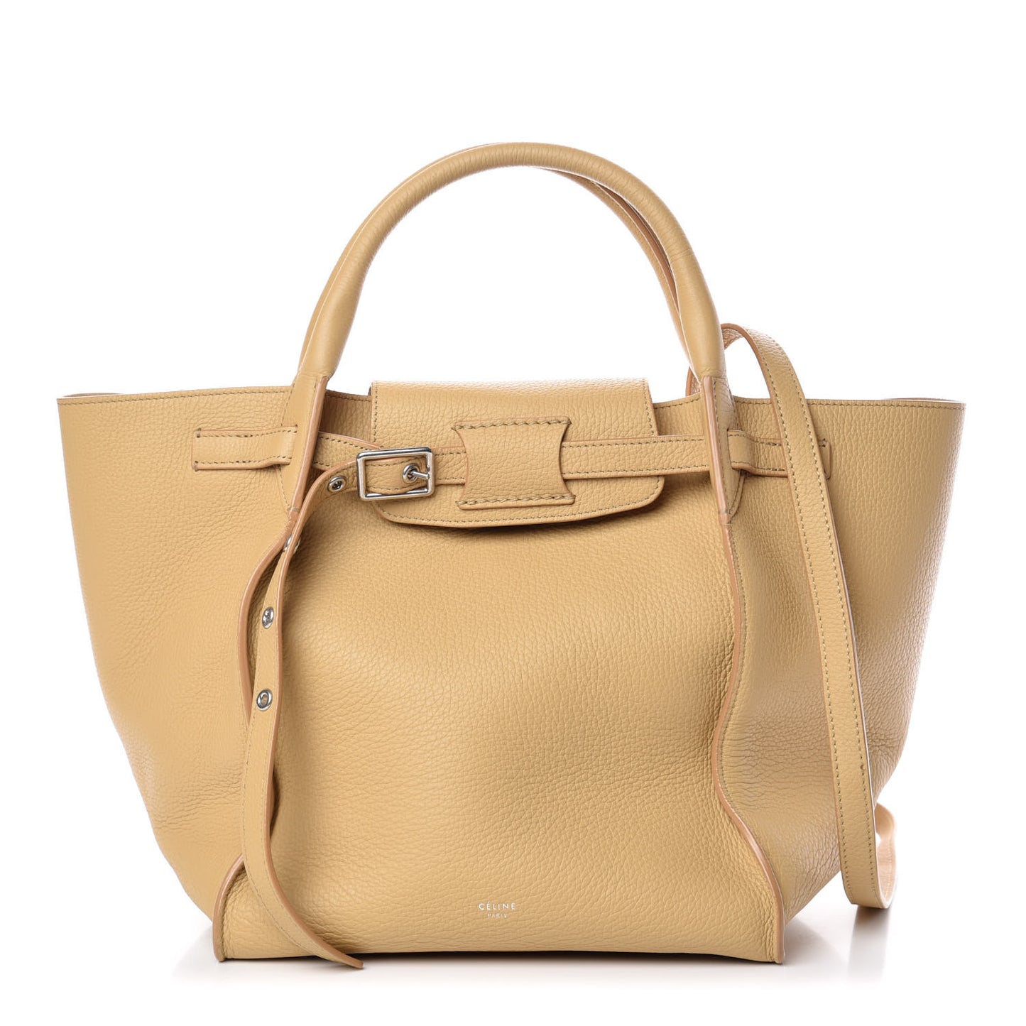 Supple Grained Calfskin Small Big Bag Sand