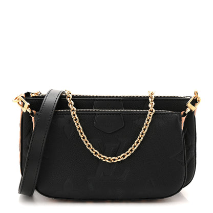 Louis Vuitton Empreinte Monogram Giant Wild At Heart Multi Pochette Accessories Black 1 of 8