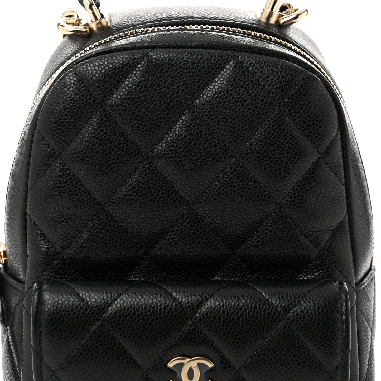 Caviar Quilted CC Mini Classic Backpack Black