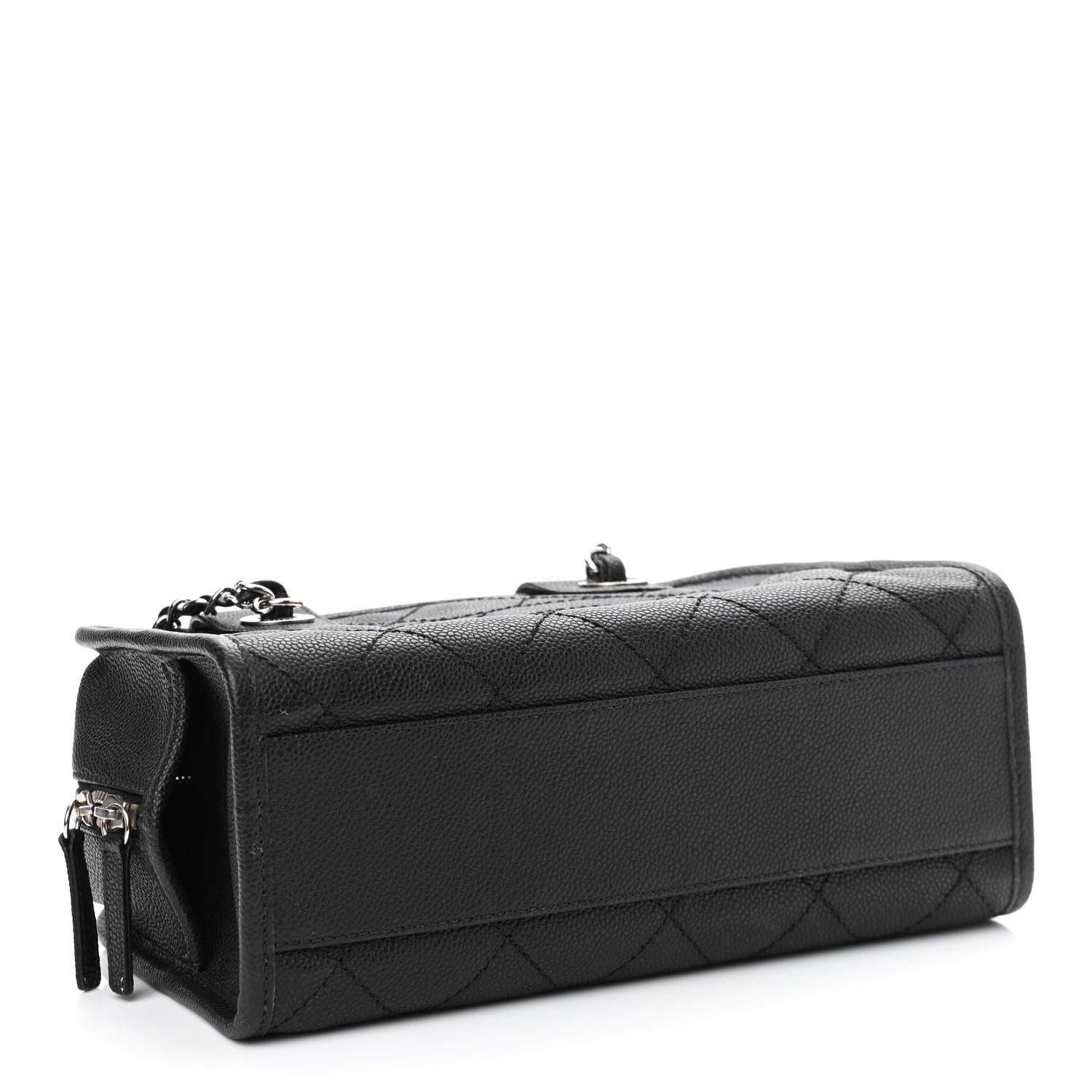 Chanel Caviar Quilted Small Deauville Bowling Bag Black 4 of 13