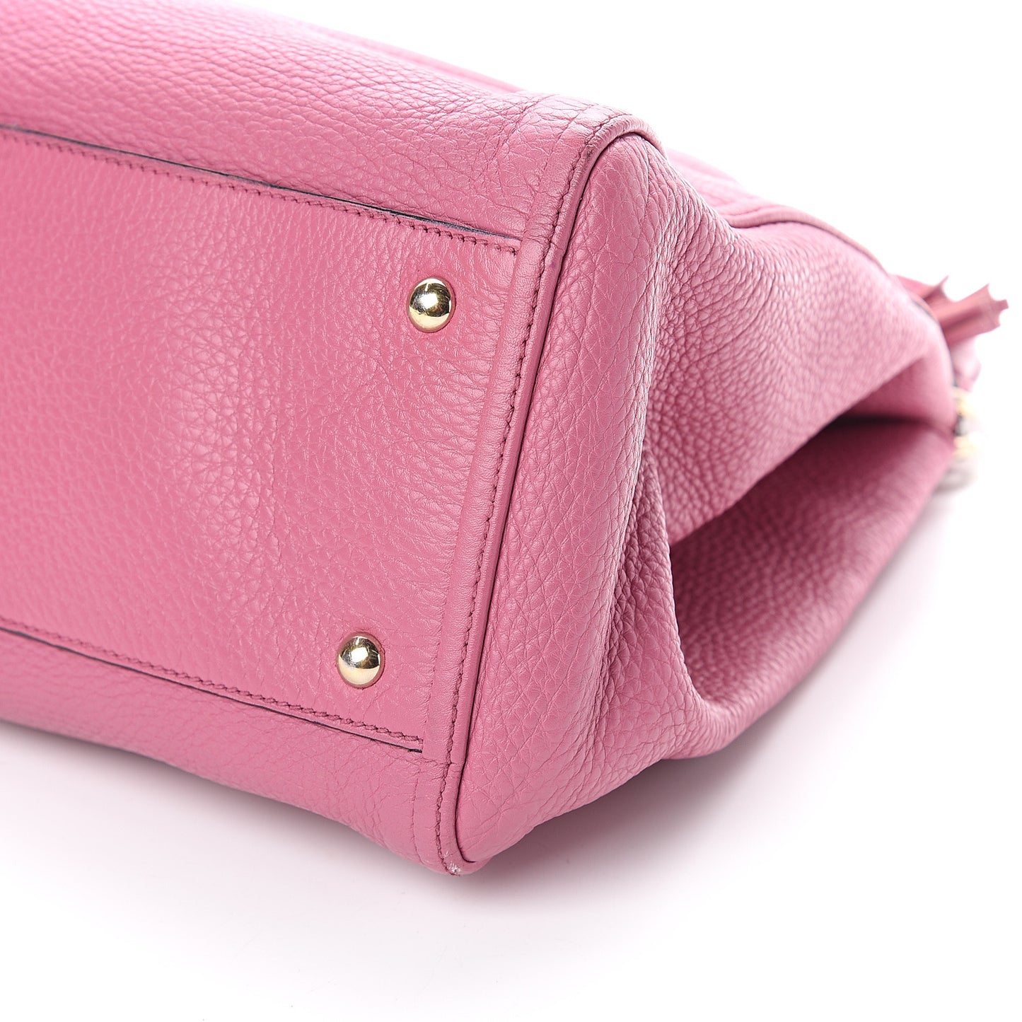 Pebbled Calfskin Medium Soho Shoulder Bag Fresia Rose