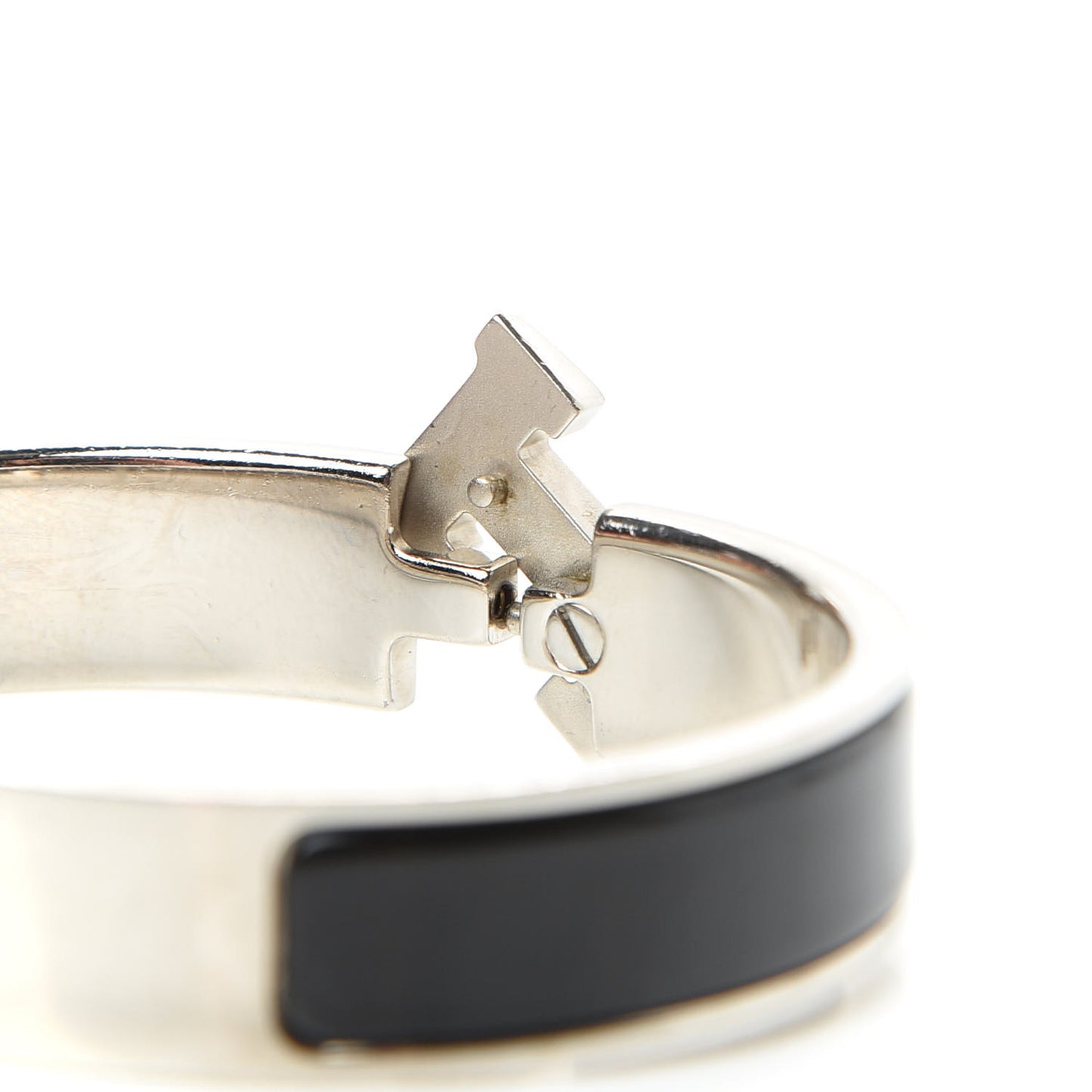 Enamel Narrow Clic Clac H Bracelet PM Black