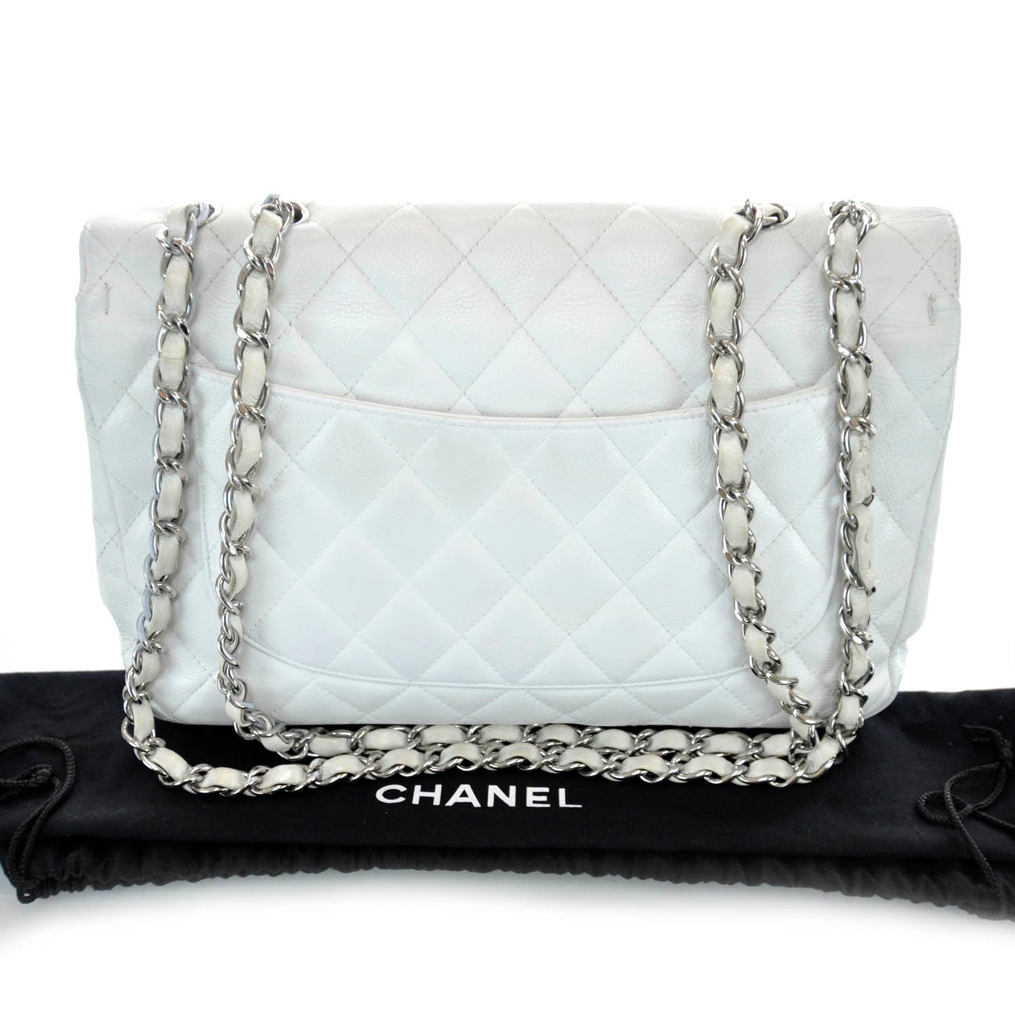 Caviar Jumbo Flap White