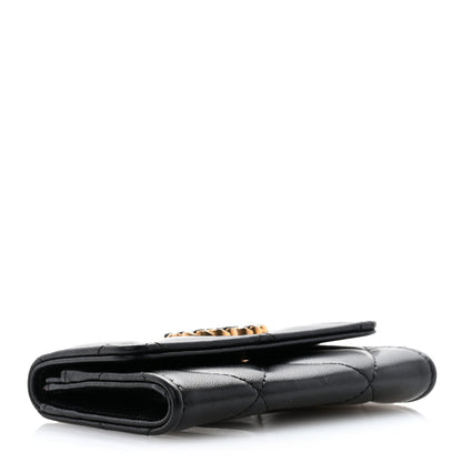 Chanel Lambskin Quilted Chanel 19 Flap Card Holder Black 4 of 10