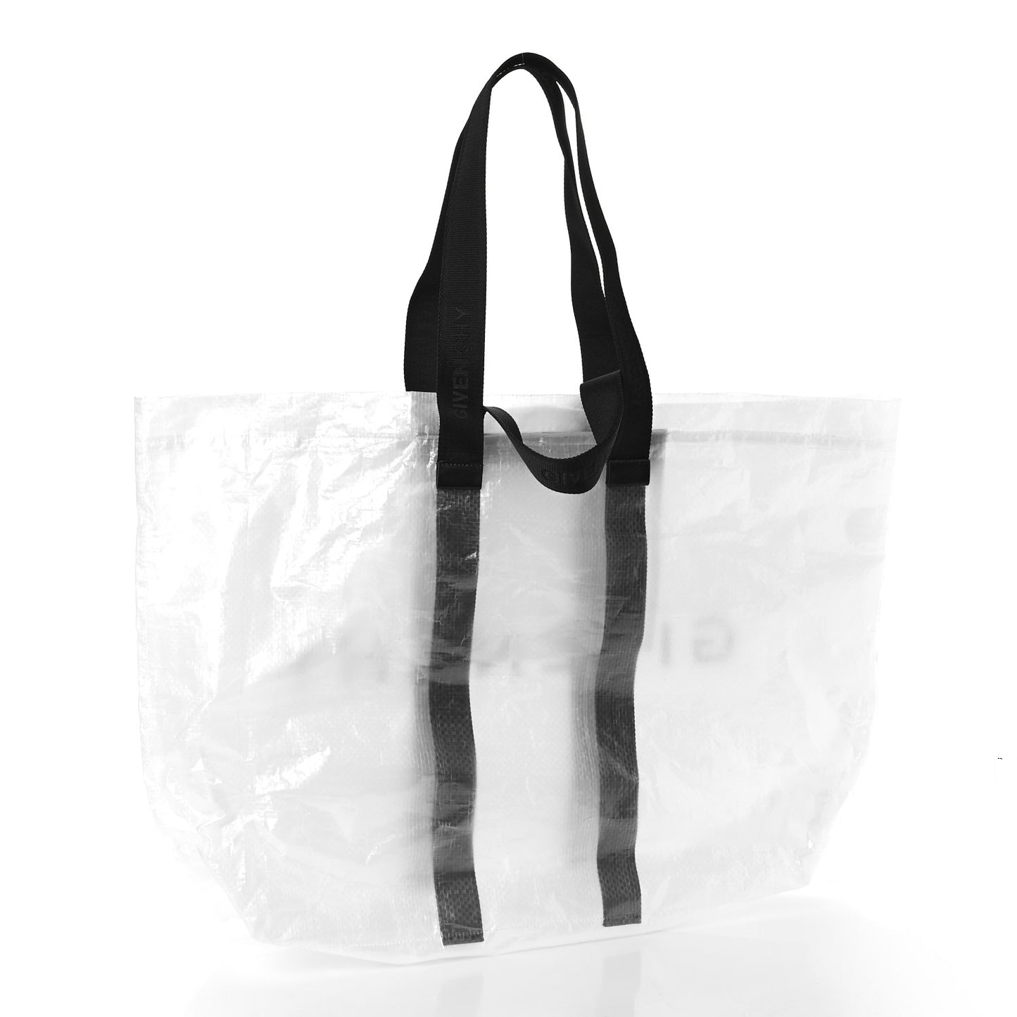 Nylon Large G Shopper Transparent Tote