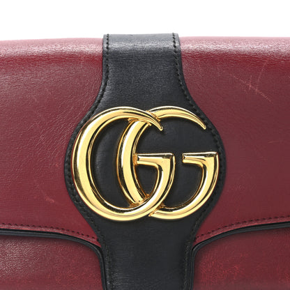 Gucci Vitello Palmellato Lux Bi-Color Small Arli Flap Shoulder Bag New Cherry Red Black 8 of 11