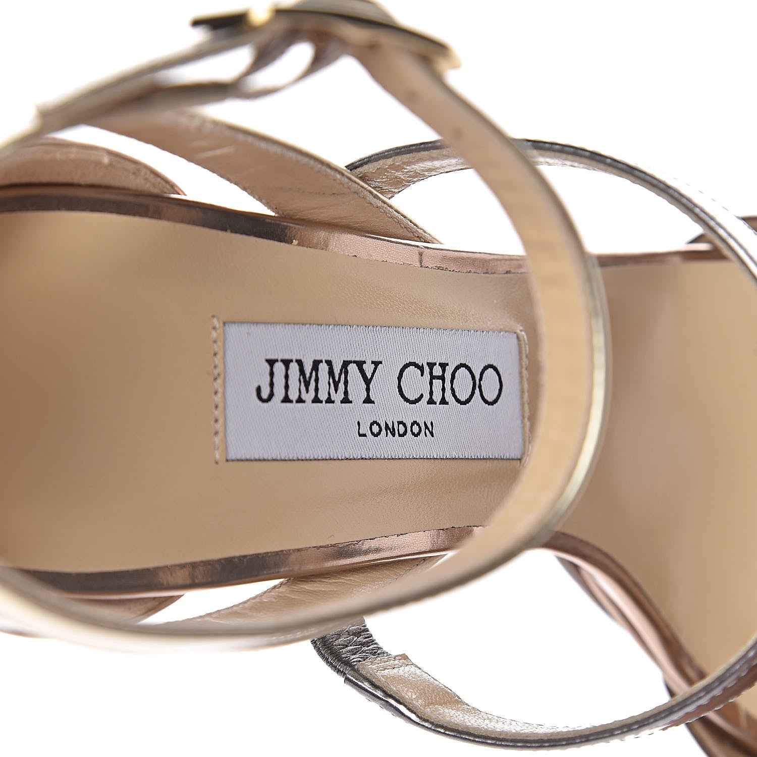 Jimmy Choo Metallic Calfskin Dose Sandals 38.5 Metallic Mix 6 of 8