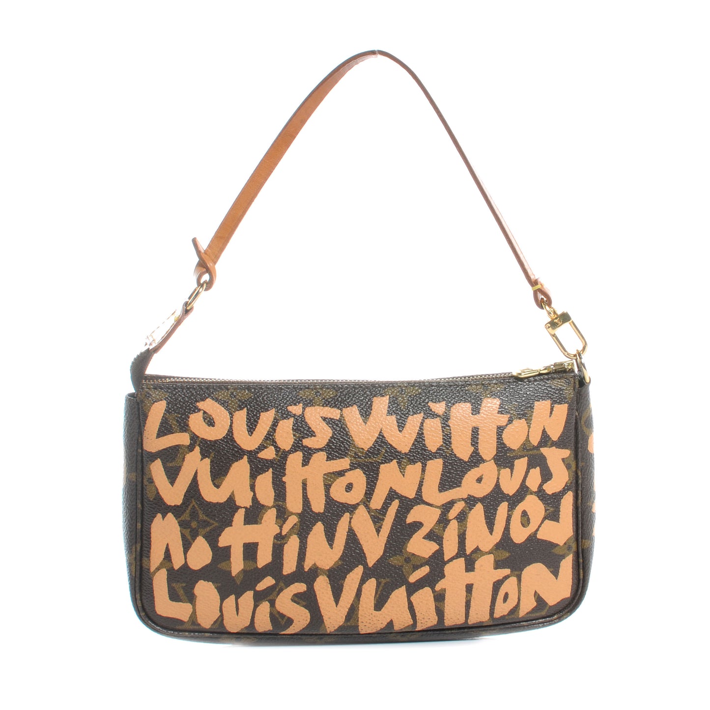 Monogram Graffiti Pochette Accessories Peach