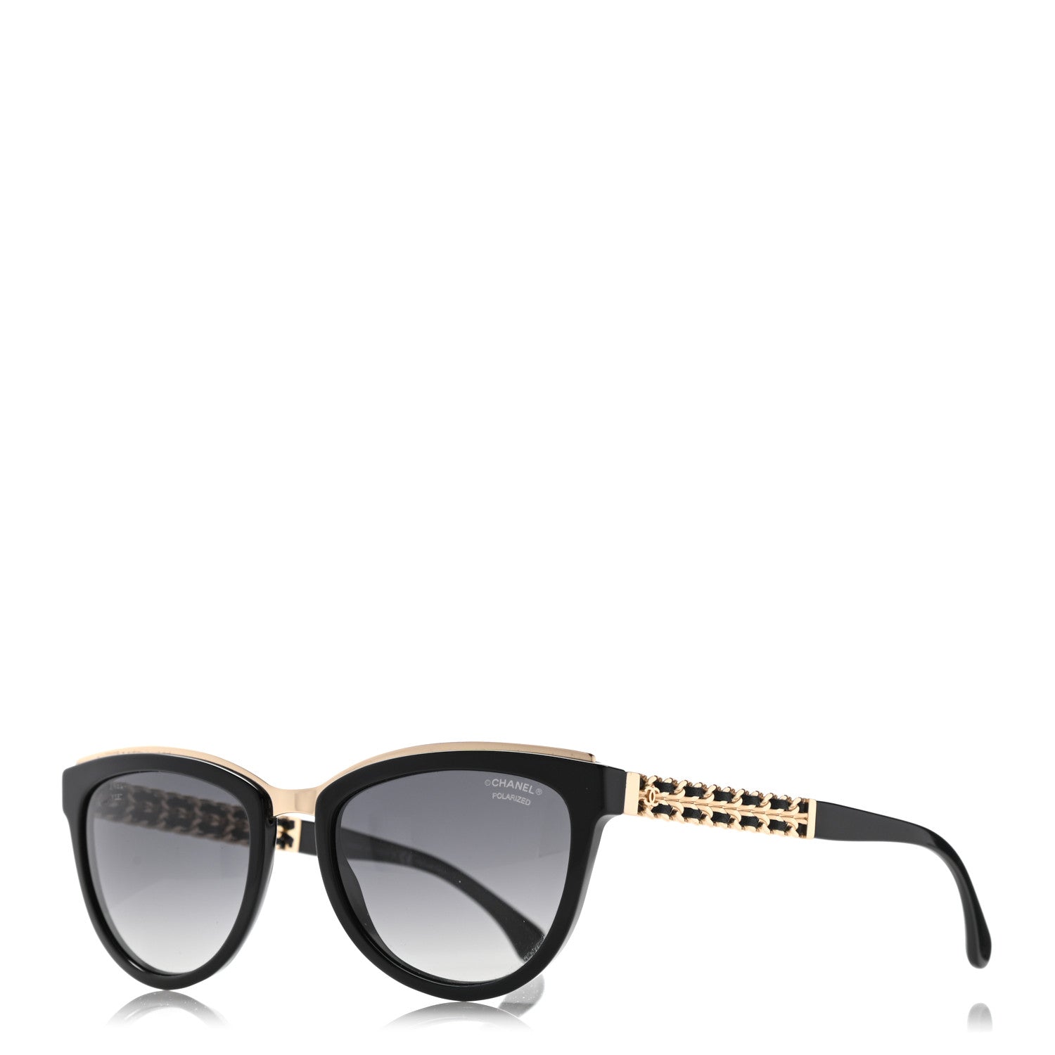 Chanel Lambskin Chain Polarized Sunglasses 5361-Q Black 1 of 7