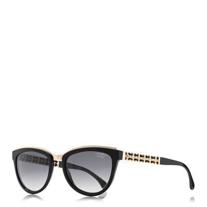 Chanel Lambskin Chain Polarized Sunglasses 5361-Q Black 1 of 7