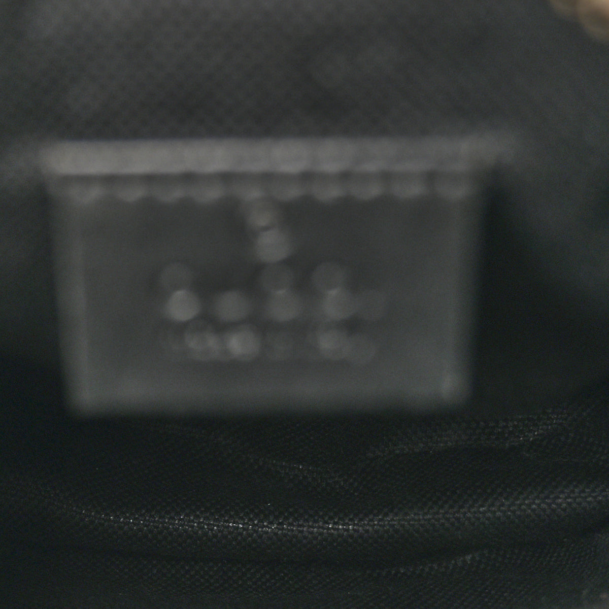Gucci GG Supreme Monogram Appia Calfskin Web Small Camera Messenger Bag Black Grey 5 of 10