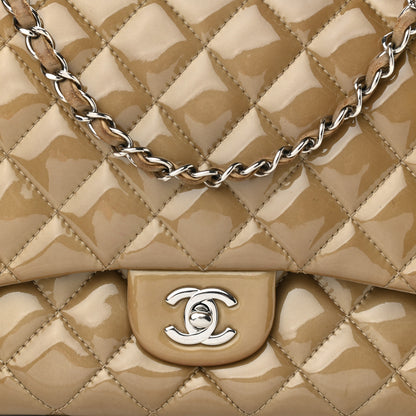 Chanel Patent Quilted 3 Jumbo Flap Light Brown 7 of 14