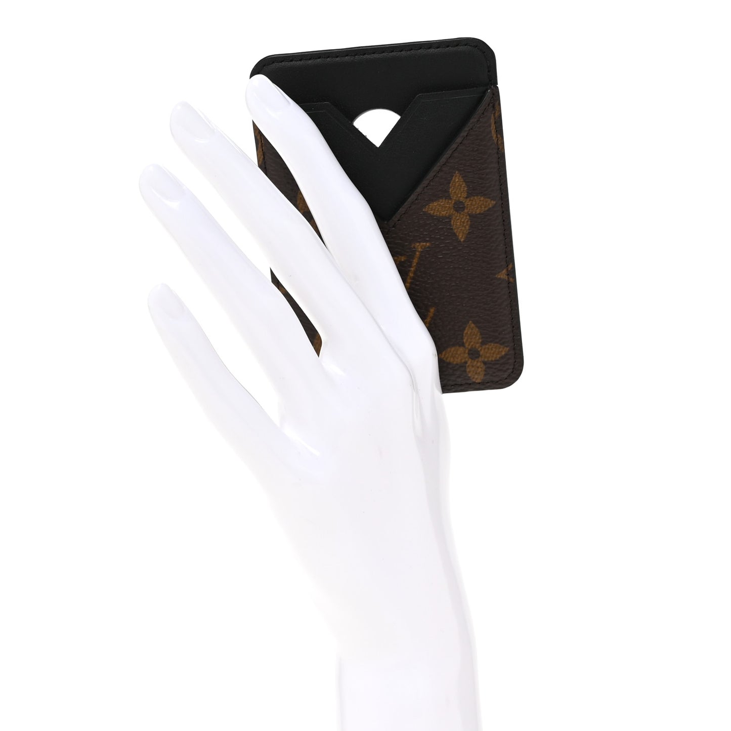 Monogram Macassar Magnetic Card Holder Black
