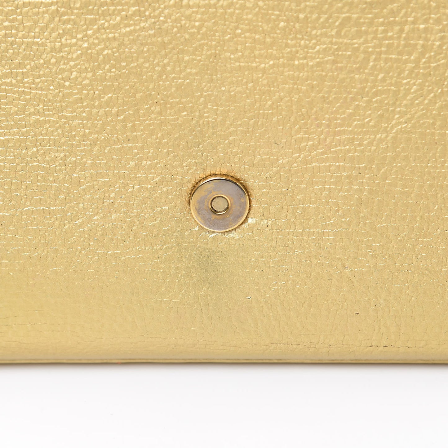 Metallic Calfskin Monogram Cassandre Clutch Gold