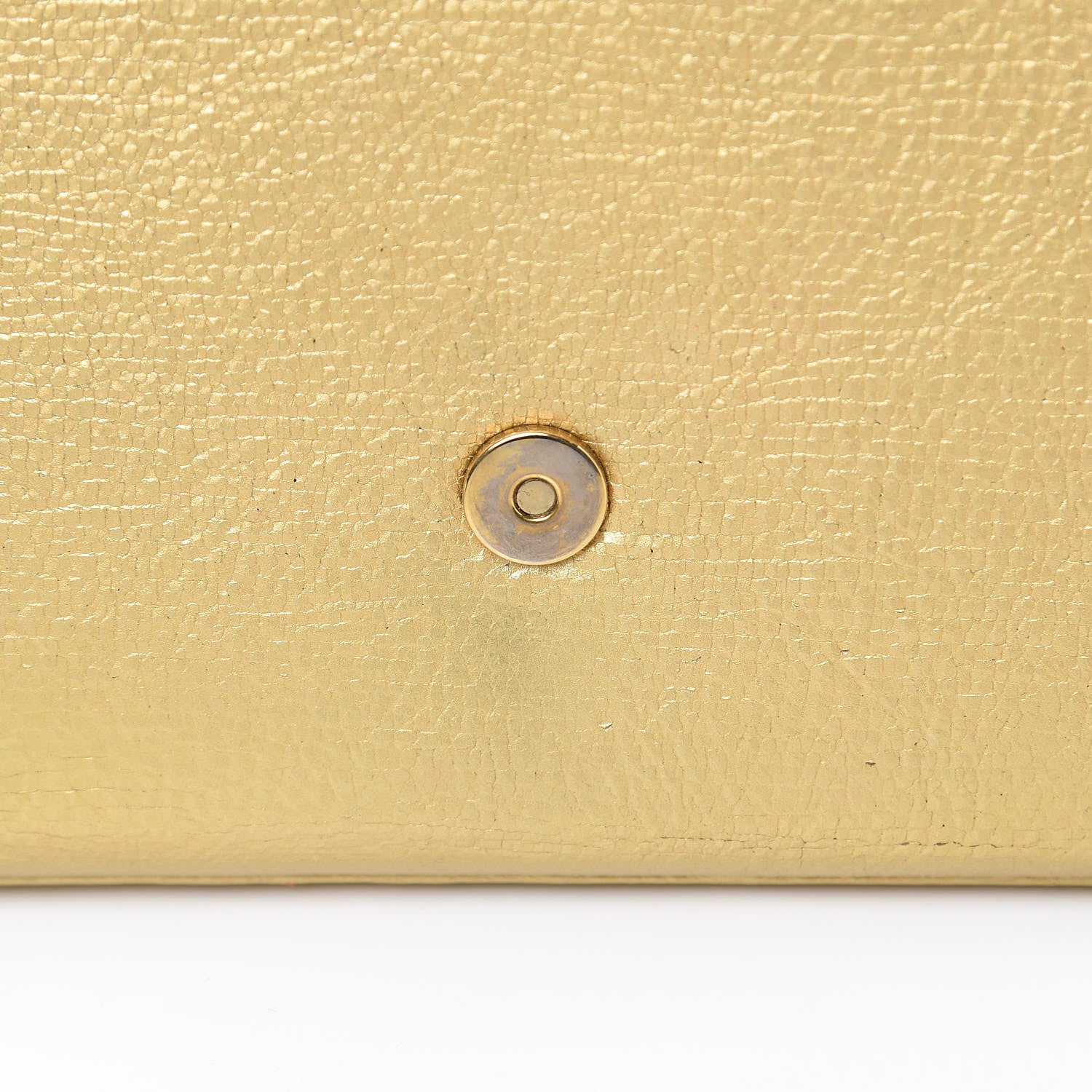 Saint Laurent Metallic Calfskin Monogram Cassandre Clutch Gold 9 of 14