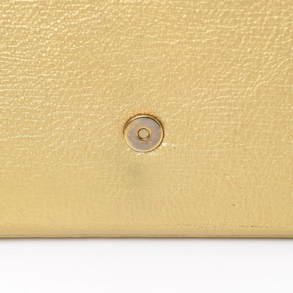 Saint Laurent Metallic Calfskin Monogram Cassandre Clutch Gold 9 of 14