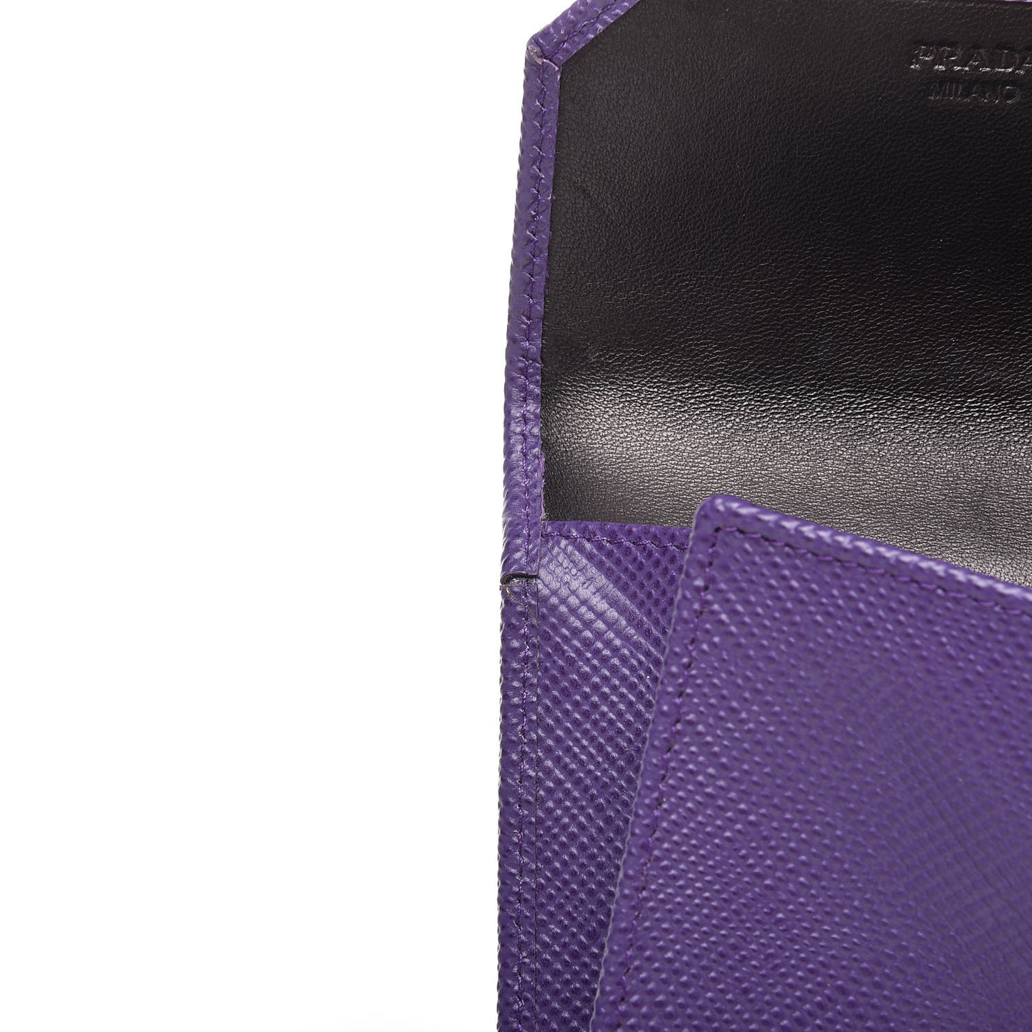 Saffiano Lux Flap Clutch Viola