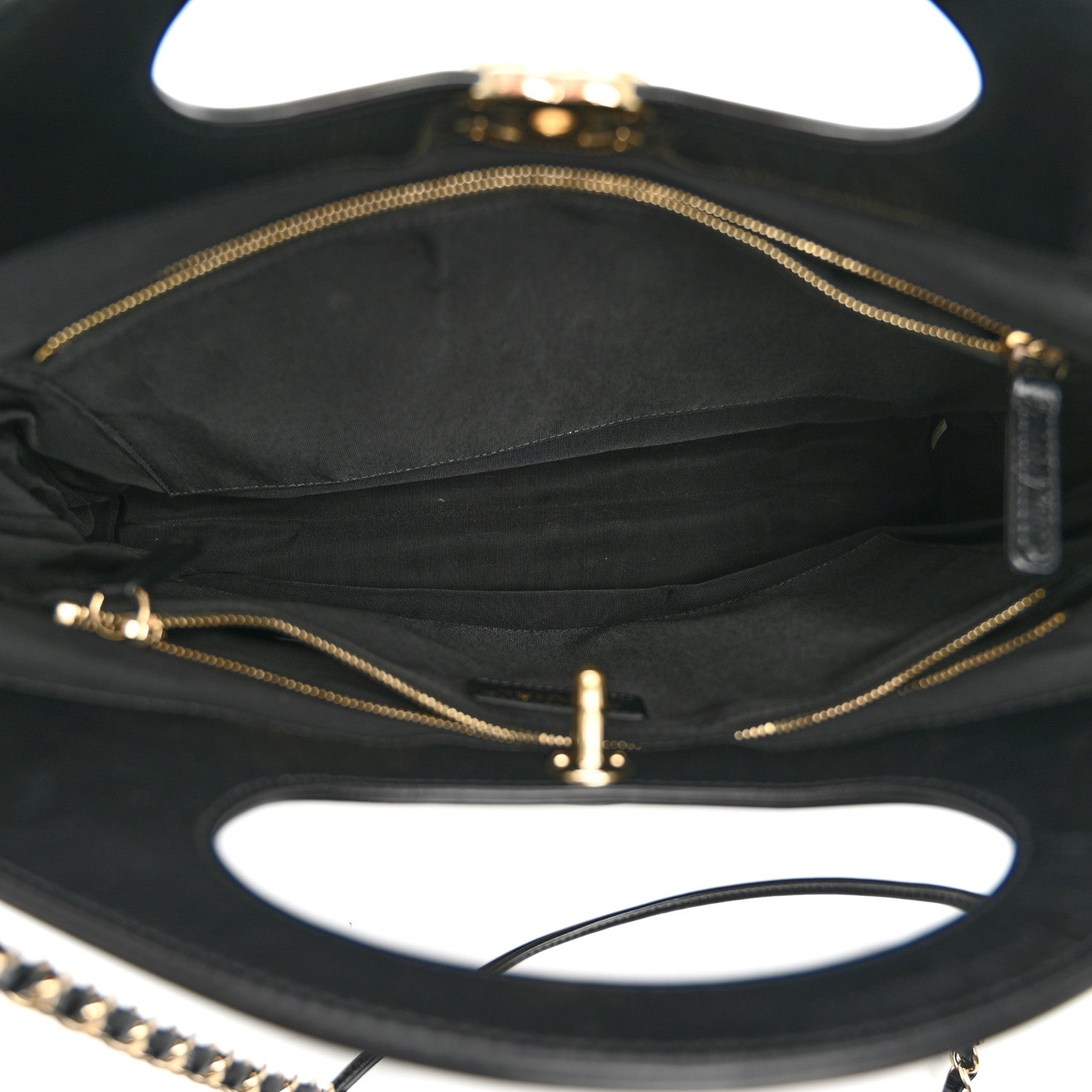 Chanel Shiny Aged Calfskin Quilted Large 31 Shopping Bag Black 5 of 10