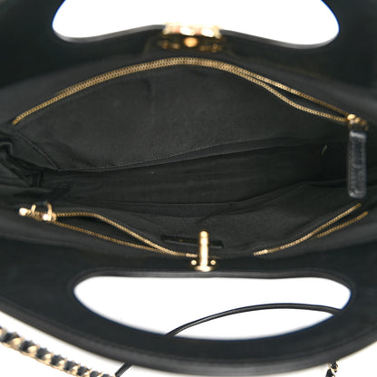 Chanel Shiny Aged Calfskin Quilted Large 31 Shopping Bag Black 5 of 10