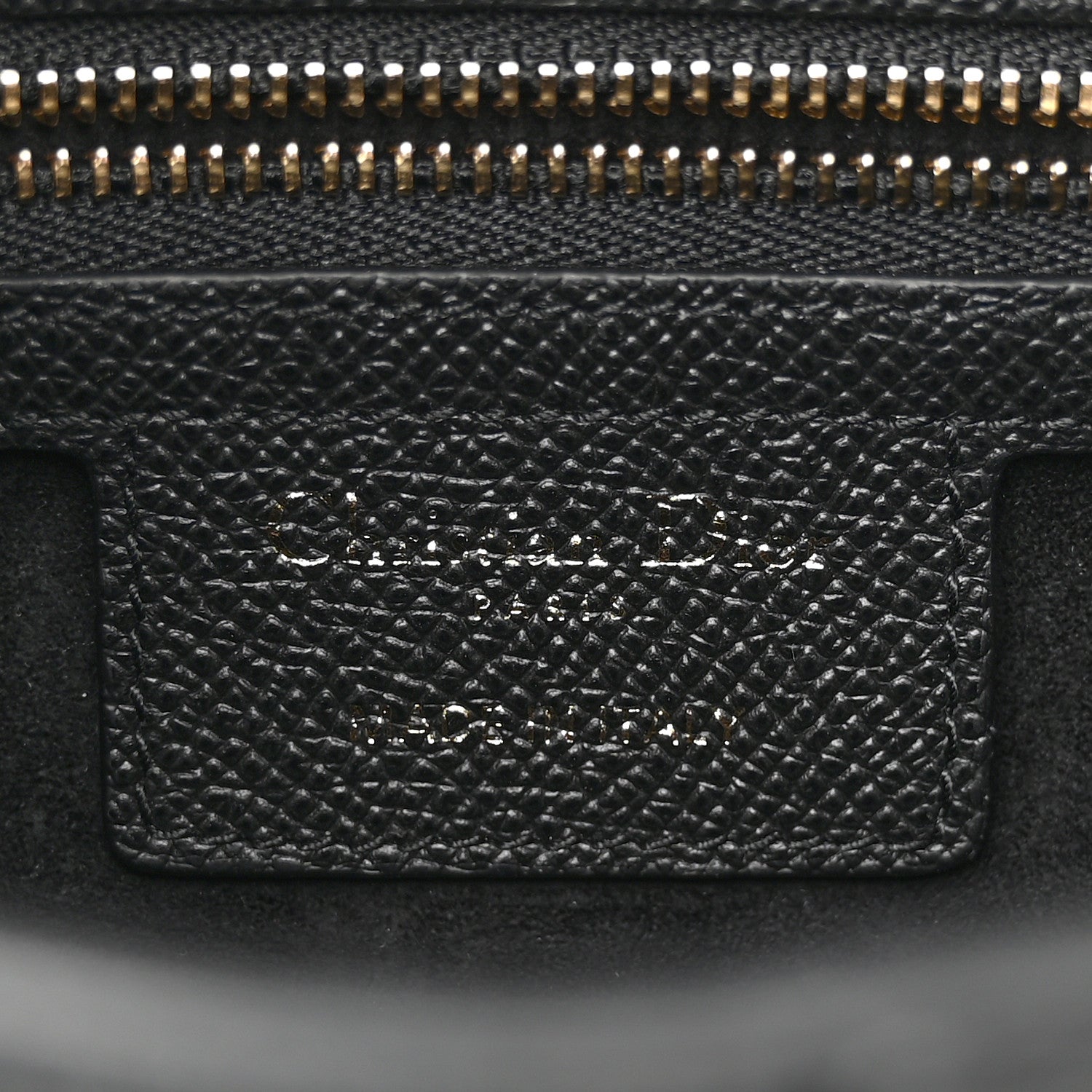 Christian Dior Grained Calfskin Saddle Bag With Strap Black 6 of 10