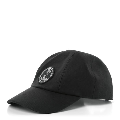 Hermes Linen Davis Ancre Cap 57 Black 1 of 7