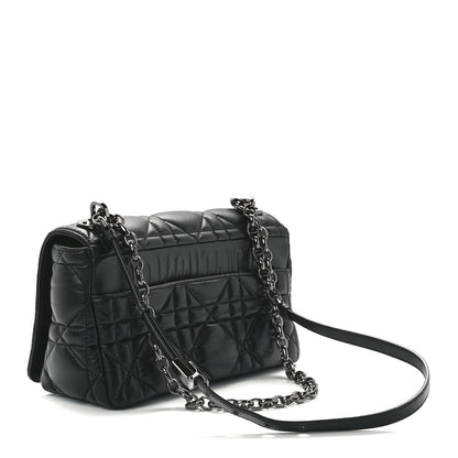 Christian Dior Lambskin Macrocannage Medium Caro Bag Black 2 of 10