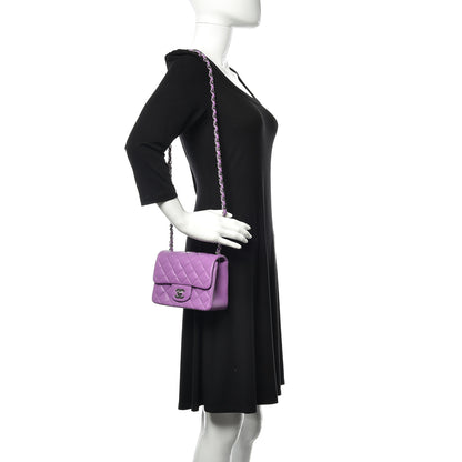 Chanel Lambskin Quilted Mini Square Flap Purple 2 of 13