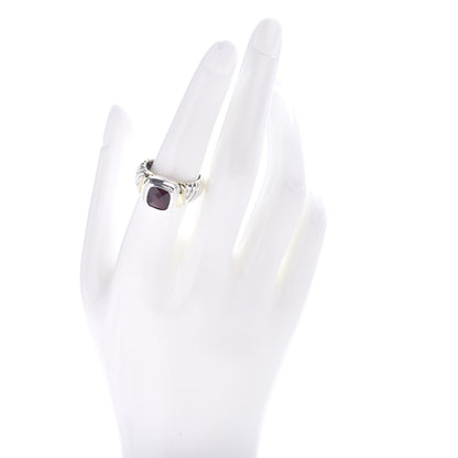 David Yurman Sterling Silver 14K Yellow Gold Garnet 7mm Noblesse Ring 57 8 2 of 6