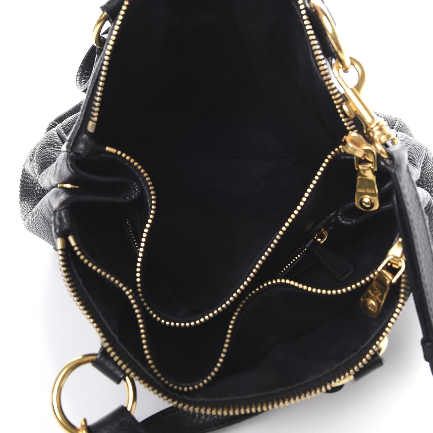 Miu Miu Vitello Daino Tote Black 4 of 16