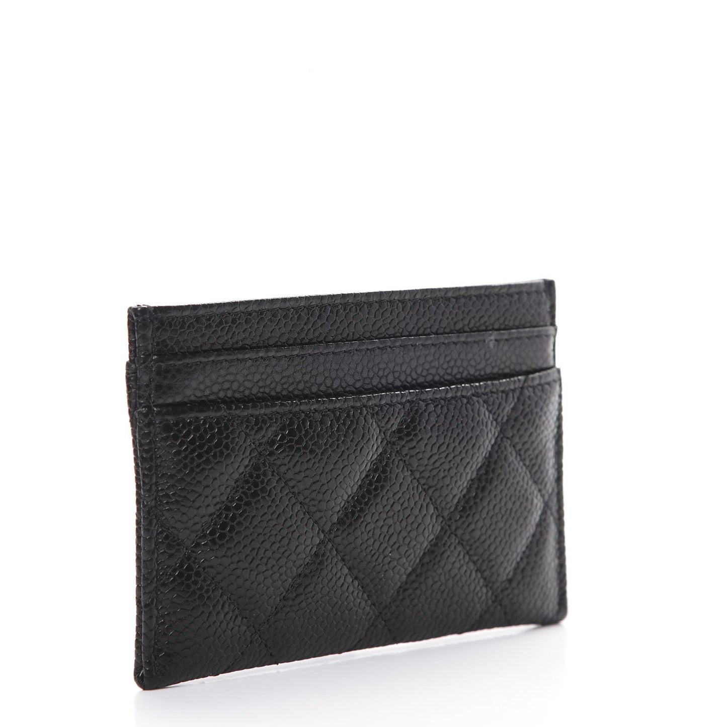 Caviar Quilted Incognito Card Holder Black