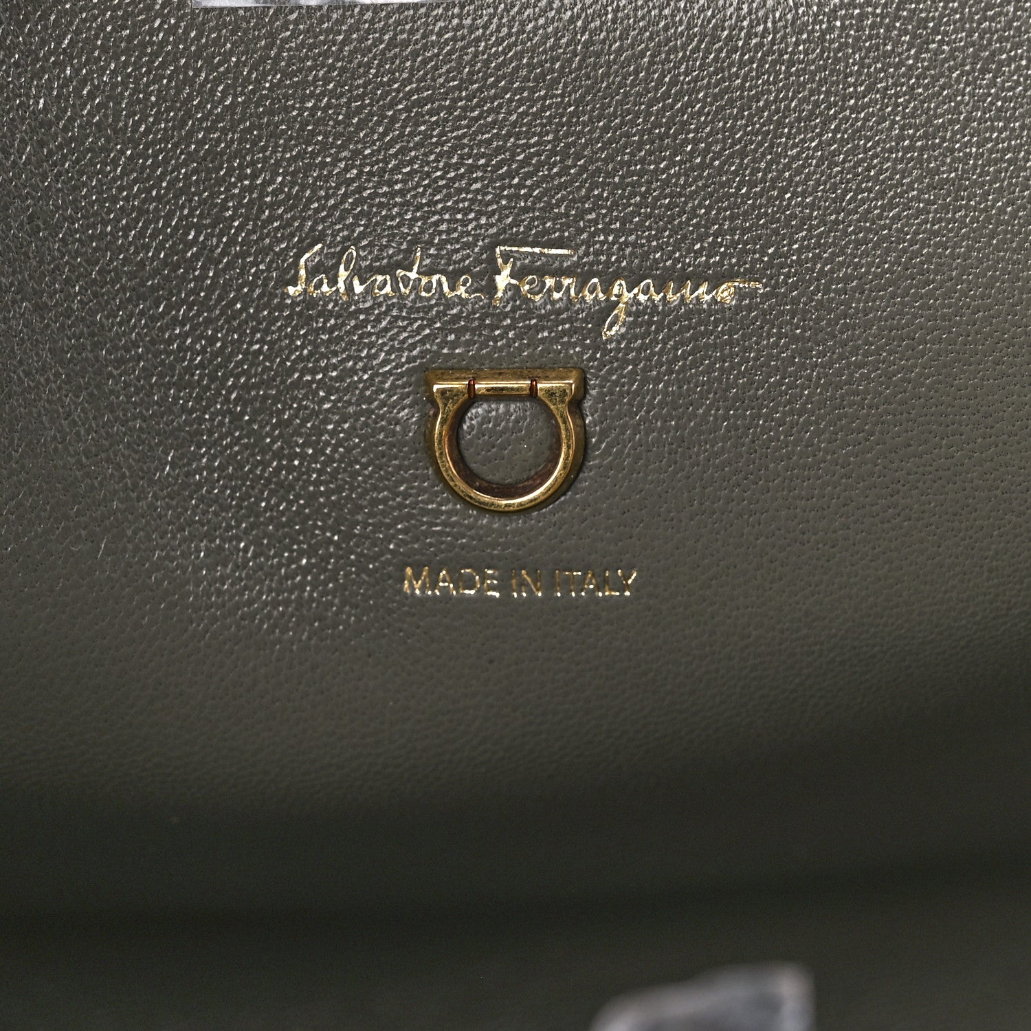 Salvatore Ferragamo Hammered Calfskin Small The Studio Box Bag Grey 5 of 9