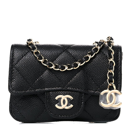 Chanel Caviar Quilted Mini Chain Belt Bag Black 1 of 12