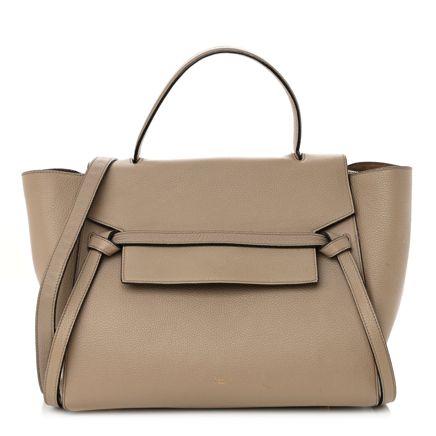 Grained Calfskin Mini Belt Bag Light Taupe
