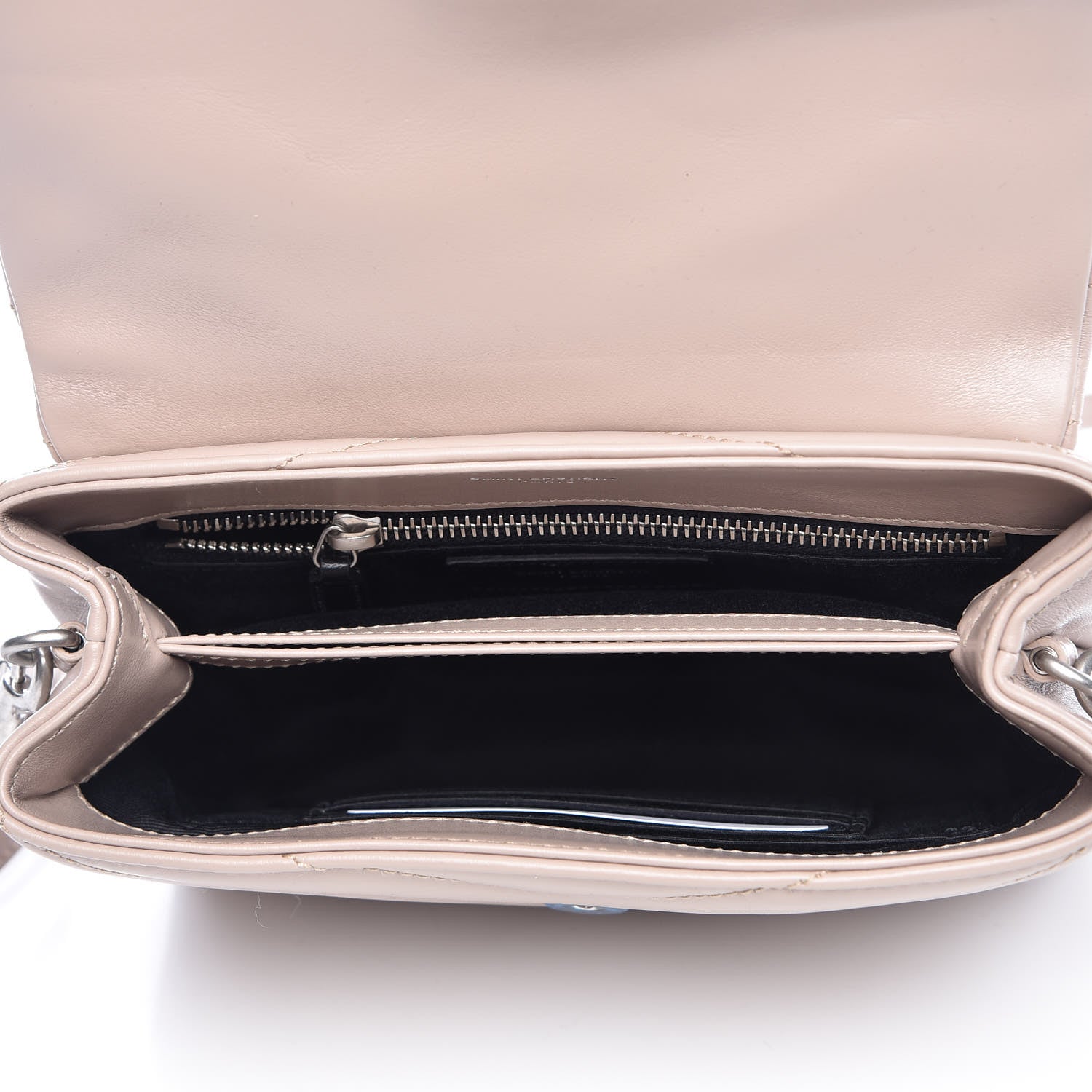 Saint Laurent Calfskin Y Quilted Monogram Toy Loulou Crossbody Bag Marble Pink 5 of 9