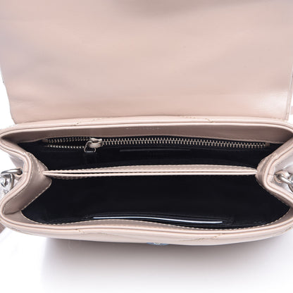 Saint Laurent Calfskin Y Quilted Monogram Toy Loulou Crossbody Bag Marble Pink 5 of 9