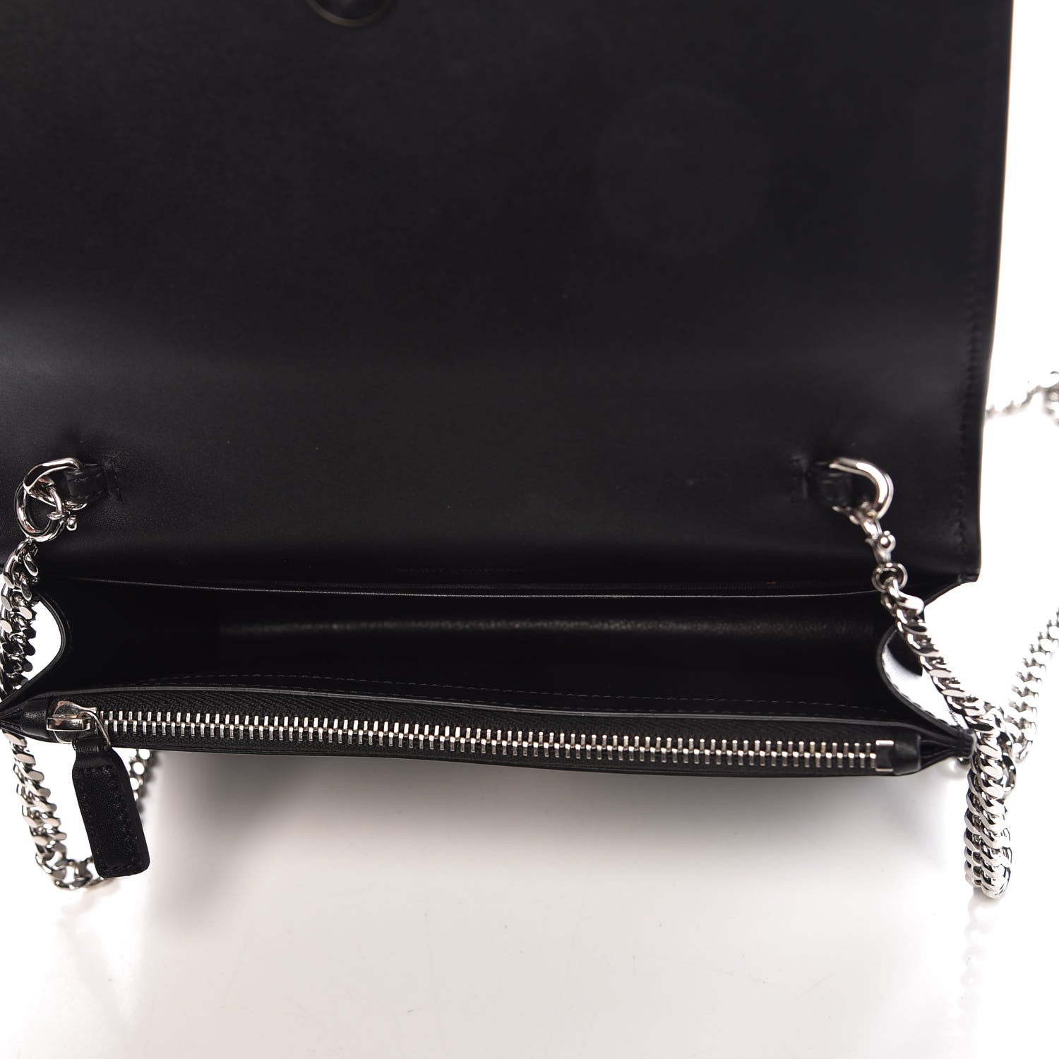 Saint Laurent Smooth Calfskin Classic Monogram Kate Tassel Chain Wallet Black 5 of 9